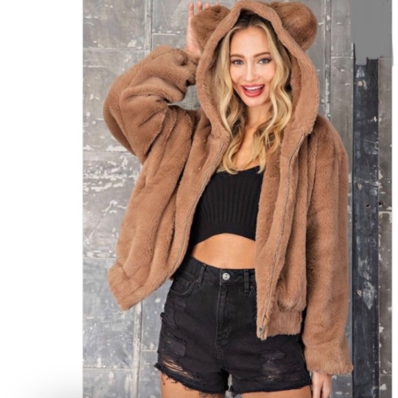 Pippidip Jackets & Blazers - Soft Zip Up Fun Ears Jacket